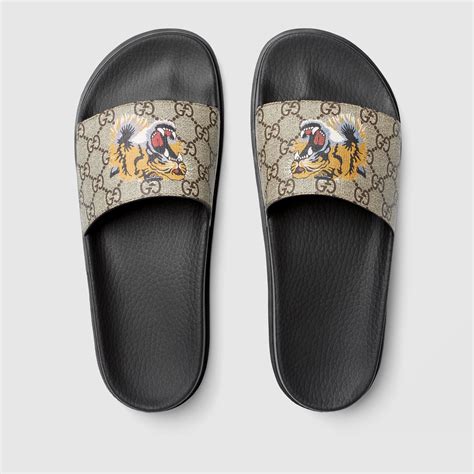 gucci supreme tiger slides replica|gucci slides for sale.